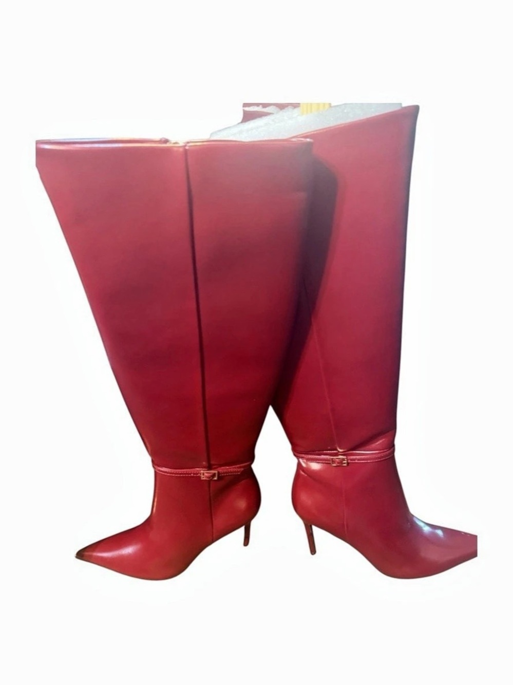 Burgandy Reddish Over-the-Knee Heeled Boots Like New